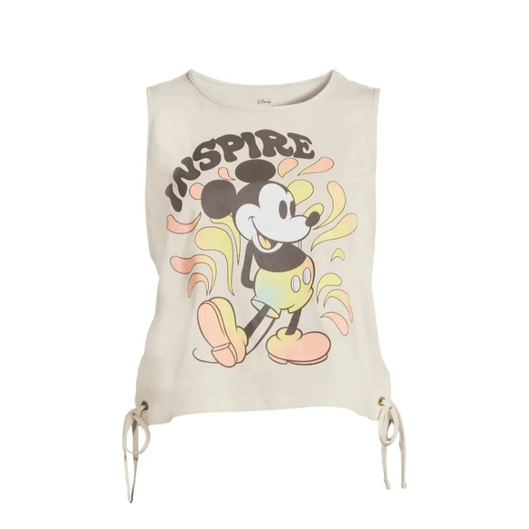 Mickey Mouse Juniors Size M (7-9) Side Tie Knit Tank Top NWT - Picture 1 of 2